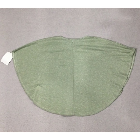 Girls kids Knitworks Poncho Top Green Paisley/Floral dolman-sleeve sz Large - Picture 3 of 10